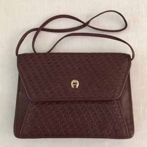 Etienne Aigner Burgundy Genuine Leather Purse